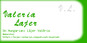 valeria lajer business card