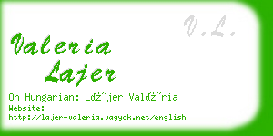 valeria lajer business card